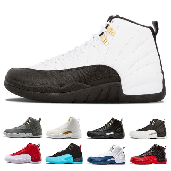 

new 12s taxi college navy the master men basketball shoes 12 cherry deep royal blue wolf grey university blue gym red sports sneakers