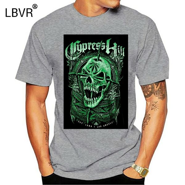 

authentic cypress hill green skull slim-fit t-shirt s-2xl new