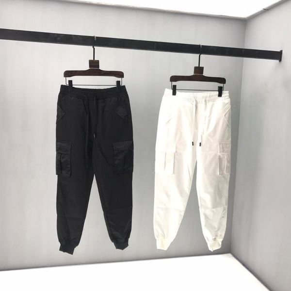 

2020 spring summer women's paris letter embroidery cotton black trousers