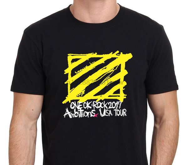

limited one ok rock ambitions us tour 2020 mens black t-shirt size s-5xlsummer fashion t shirt
