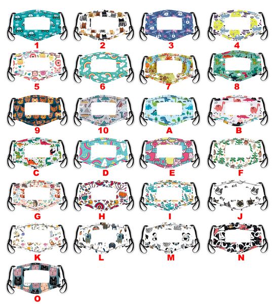 

kids face mask cartoon animal dinosaur dust mask washable mouth masks reusable children fashion deaf-mute lip language mask pm2.5, Blue