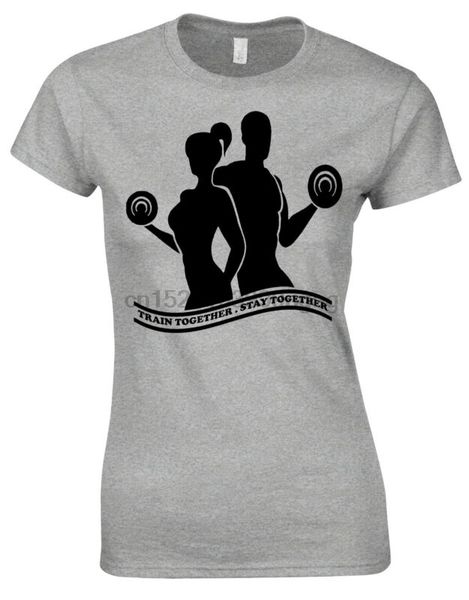 

couples that train together stay together gym motivational tshirt womans ag94
