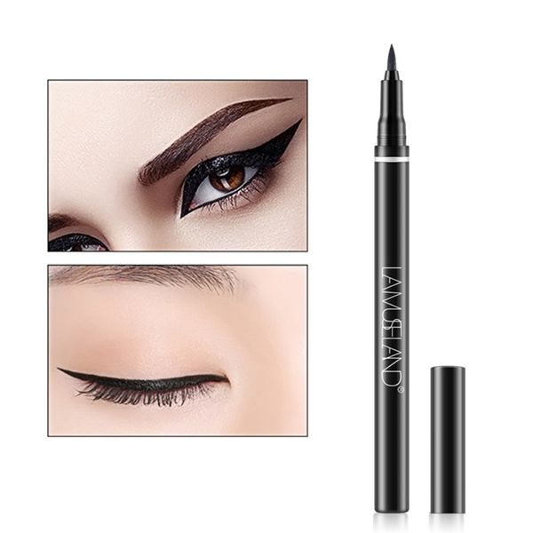 

black smooth and durable quick-drying eyeliner pen waterproof and sweatproof long-lasting liquid eyeliner pencil cosmetic e2
