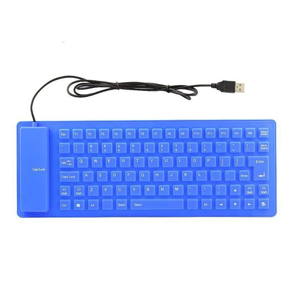 

chyi new foldable silicone keyboard usb waterproof wired silicon flexible soft roll up keyboard for pc lapnotebook