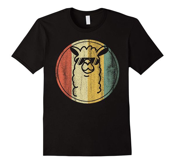 

2019 alpaca llama t shirt gifts vintage retro no prob llamaround neck t shirts