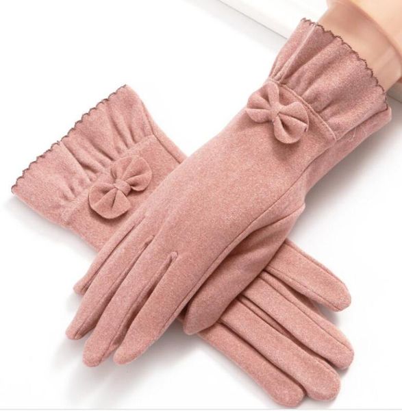 

autumn winter women' touchscreen gloves lady' elastic driving gloves girls lovely warm r2578, Blue;gray