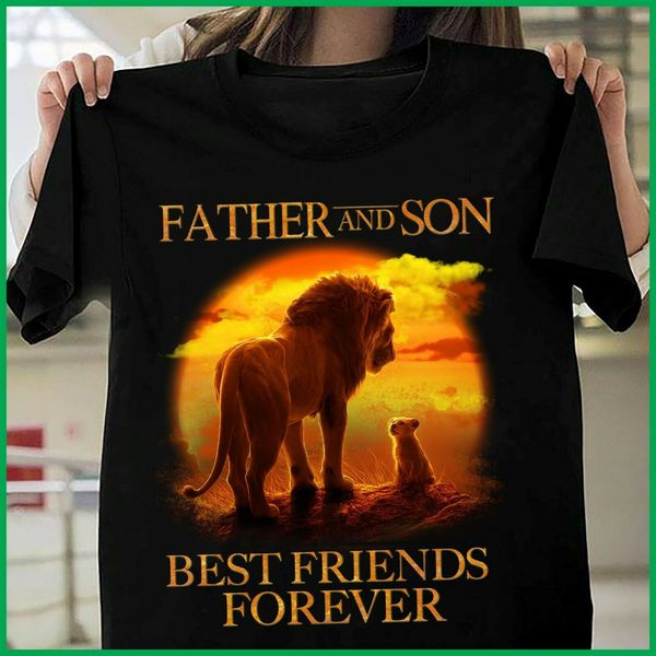 

lion king father & son friends forever black t-shirt