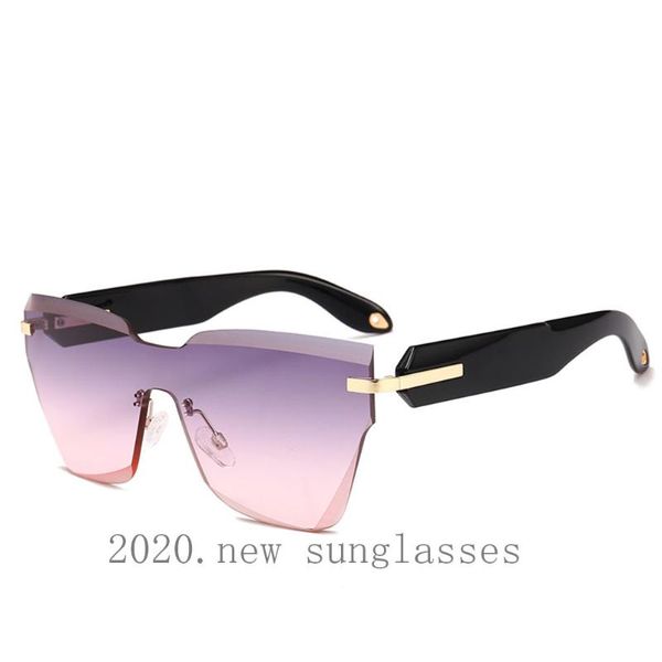 

square rimless sunglasses women 2020 summer red sun glasses frameless fashion eyeglasses for men uv400 fml, White;black