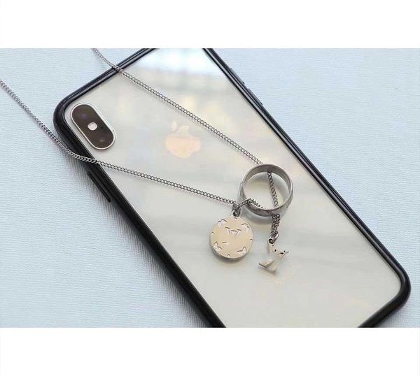 

couple ring necklace men s and women s clavicle chain for boyfriend birthday gift for ms. valentine s day original88, Silver