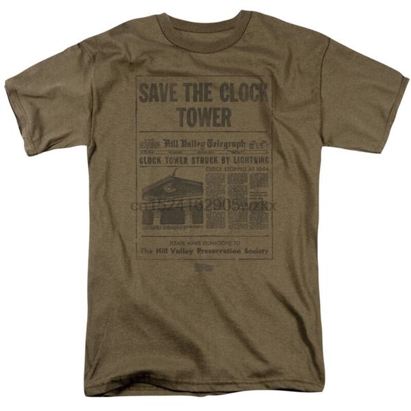 

back to the future save the clock tower hill valley newspaper t-shirt all sizes