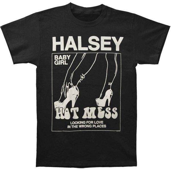 

halsey men mess mens soft t slim fit t-shirt black