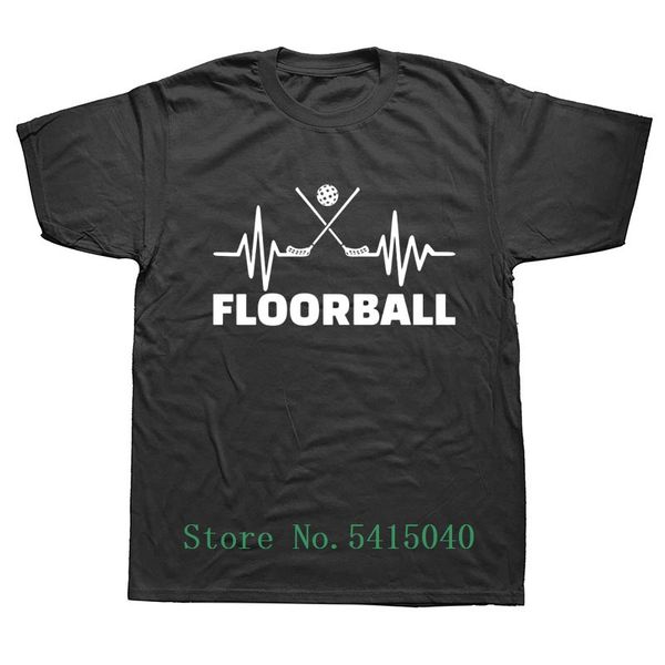 

heartbeat of floorball birthday funny t shirts men streetwear summer harajuku short sleeve o neck black t-shirt