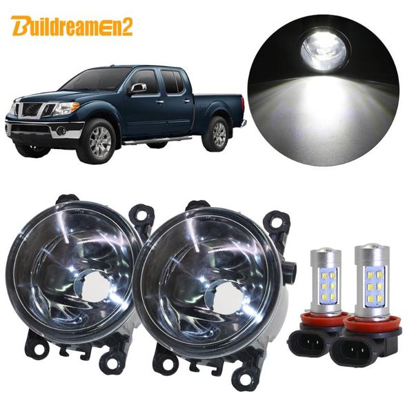 

buildreamen2 car h11 fog light assembly lampshade + bulb 12v for frontier 2005-2020 (2011-2020 must have metal bumper