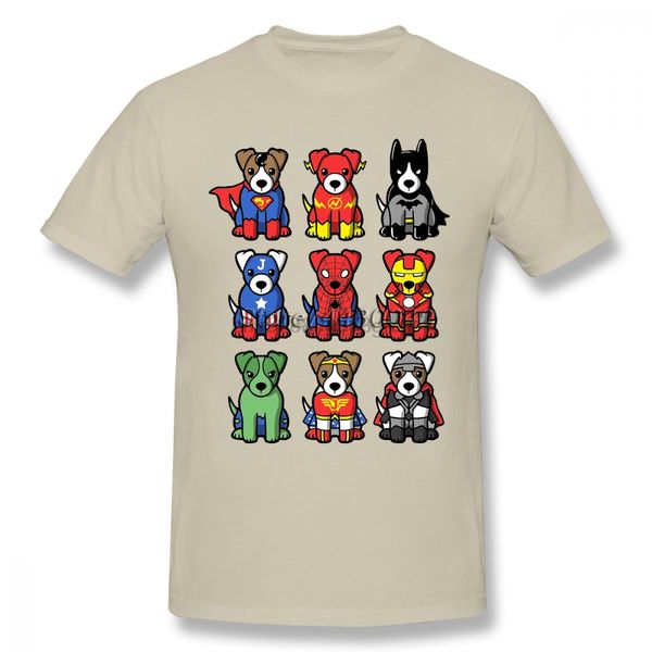 

o neck men t shirts shor jack russell terrier superdogs cotton short t-shirt