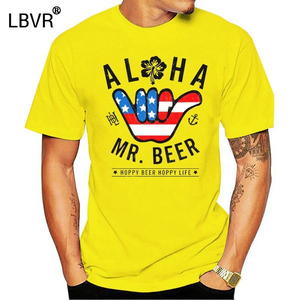 

aloha mr. пиво j t-shirt хмелевого hoppy life bier брауэр пивоварня brewery прохладной повседневная гордость тенниска люди unisex новая мода