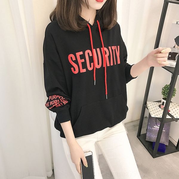 

2020 early autumn new korean sweatercoat sweaterstyle ins hooded long-sleeved sweater women's fashionable 2020 early autumn new korean, Black