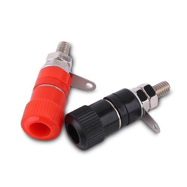 

vife 10pcs/set banana plug couple terminals red black connector amplifier terminal binding post banana speaker plug jack