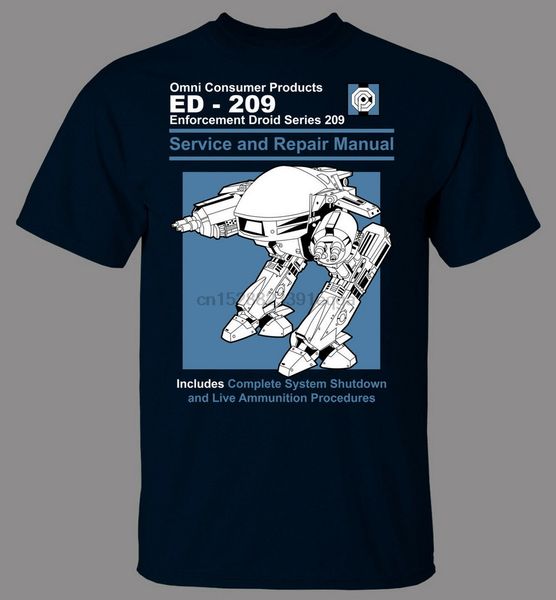 

ed 209 t-shirt - direct from stockist cotton retro o neck tee shirt
