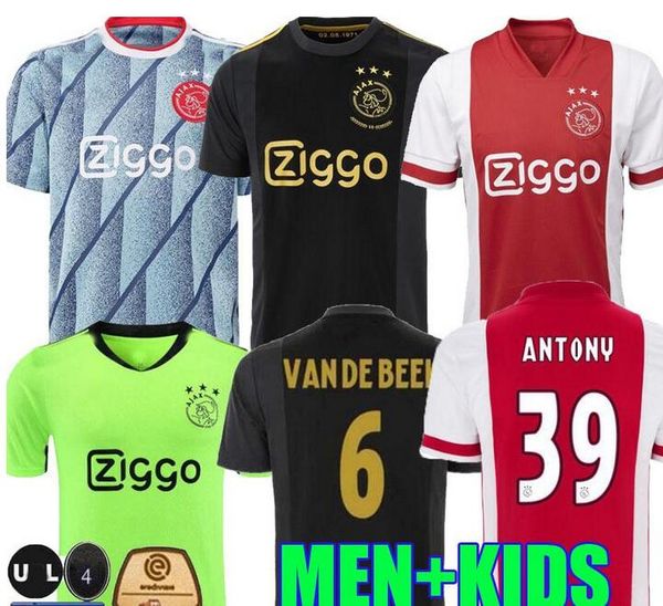 

новинки !!!! adult набор ajax fc футбол джерси 20 21 ziyech тадич huntelaar dolberg schøne мужчины молодежи джерси футбол костюм носки, Black;yellow
