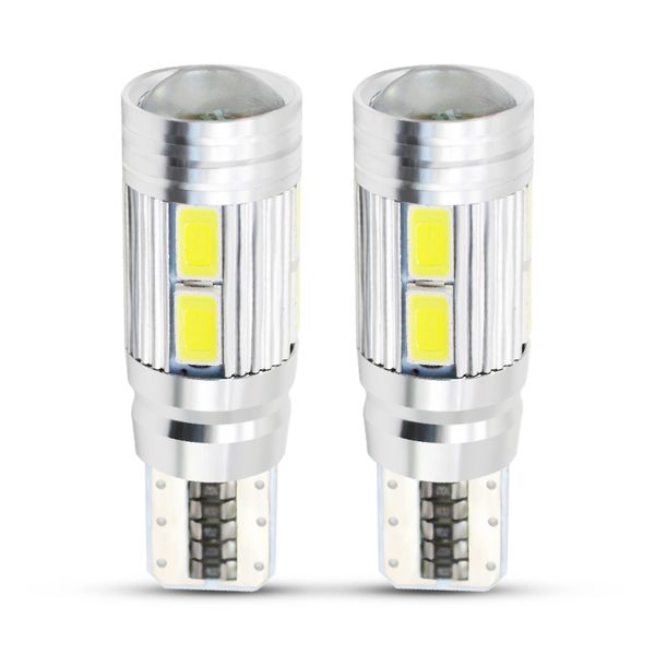 

2pcs car styling car t10 auto led t10 canbus 194 w5w 10 smd 5630 led light bulb no error light parking side