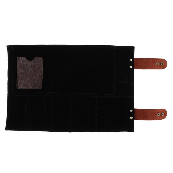 

durable leather hair cutting scissors pouch rolled bag for hairdresser