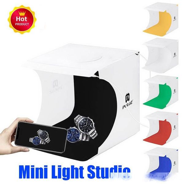 

20*20cm 8 mini folding studio diffuse soft box lightbox with led light black white pgraphy background p studio box