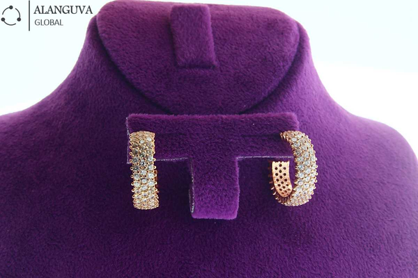 

hoop & huggie shiny earring silver, Golden;silver