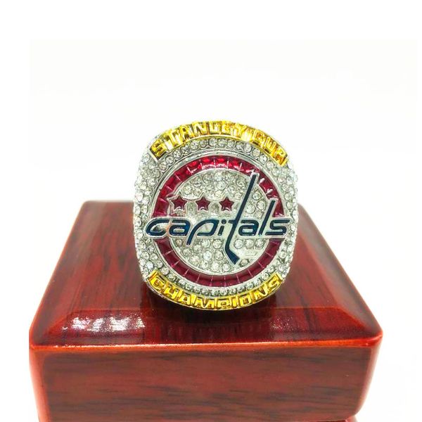 

Wholesale 2018 Ice Hockey Washington Championship Ring High Quality Steel Template Souvenir Jewelry Fan Gift