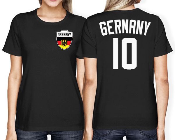 

2020 fashion germany soccers footballer crest country pride women's t-shirt tee shirt