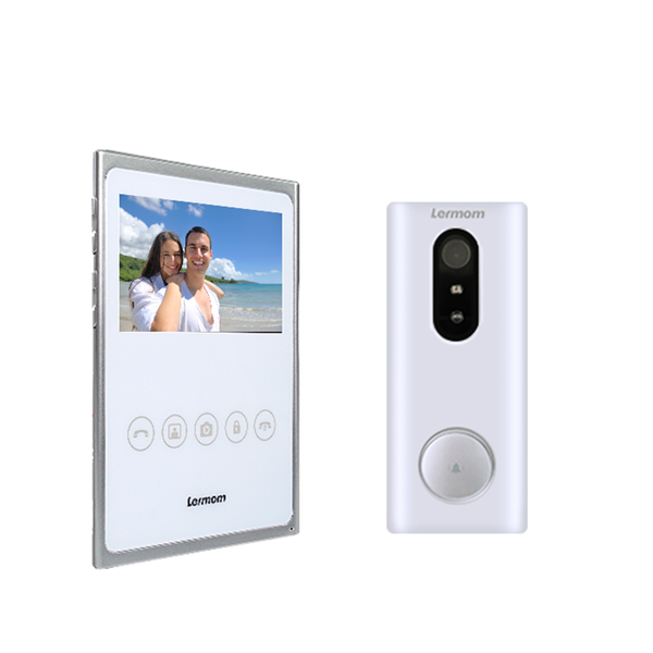 

doorbells lermom product 2.4ghz digital wireless remote unlock 4.3inch gsm system video doorbell intercom c40l40 model