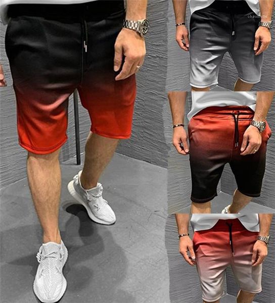 

фитнес шорты летний открытый quick dry sweatpant скейтборд men casual hip hop шорты gradient мужчины jogger, White;black
