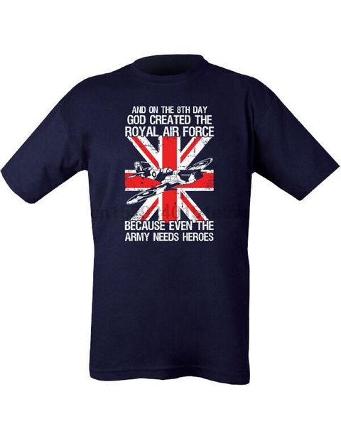 

god created the raf military t shirt royal air force