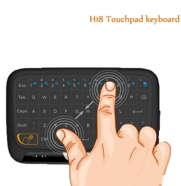

mini h18 h18 wireless keyboard 2.4 g portable keyboard with touchpad mouse for windows android/google/smart tv linux windows mac