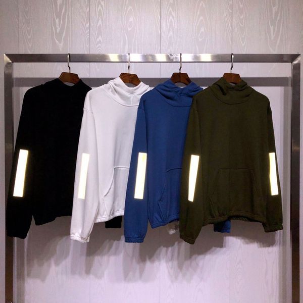 

2020 3m reflection logo printed women men hoodies sweatshirts hiphop streetwear men hoodie pullover, Black