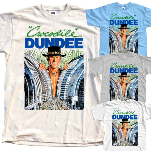 

crocodile dundee v5 постер фильма t shirt природный синий белый все размеры s до 5xl