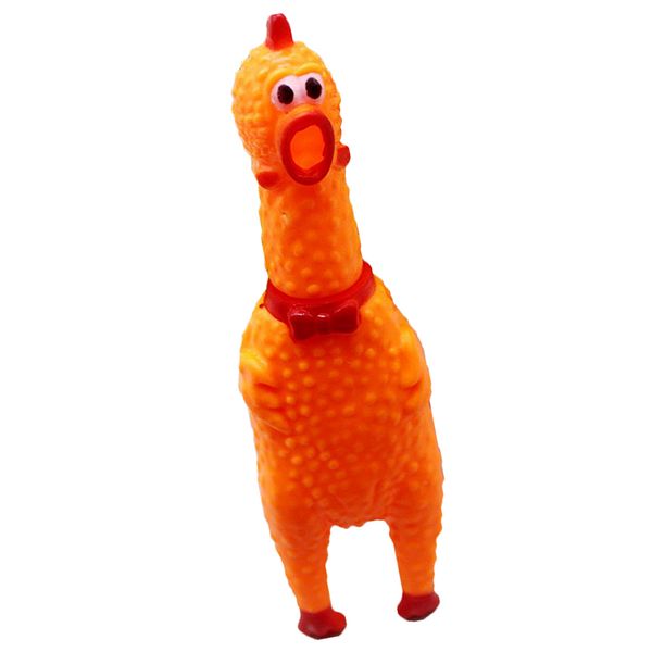 

малый кричащие rubber chicken squeaky pet tough dog chew treat игрушки