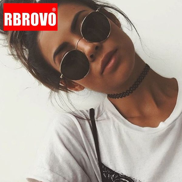 

rbrovo 2020 vintage oval classic sunglasses women/men eyeglasses street beat shopping mirror gafas uv400, White;black