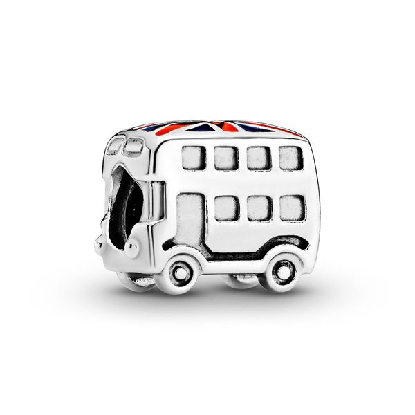 

2020 новый аутентичные ale 925 sterling silver union jack london double decker bus подвески бисер fit пандора браслеты стиль для diy ювелирн, Black