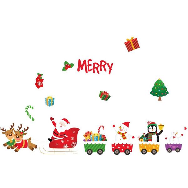 

christmas wall christmas decor stickers merry for shopping home pvc decoration mall window stickers glass electrosta stickers yxlmuw xhhair