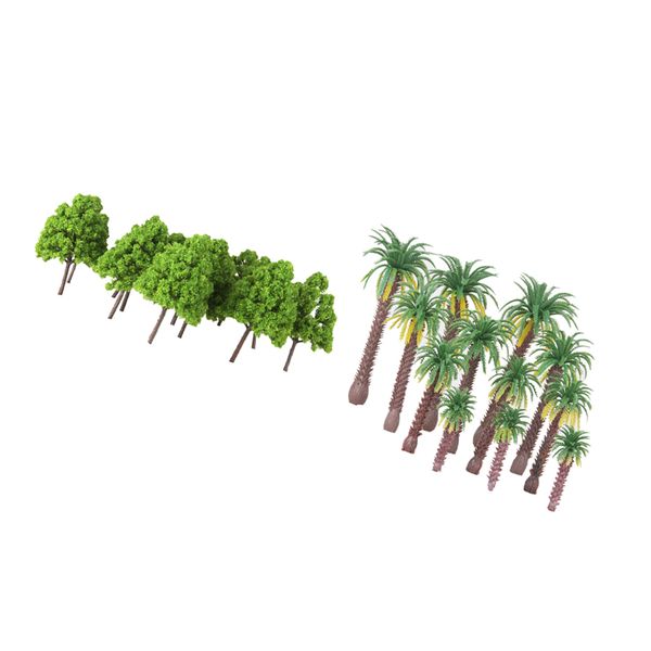 

37x miniature tree model 1:65-1:150 decorative for train railway landscaping