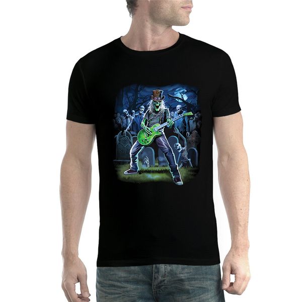 

zombie rock guitar cemetery grave mens t-shirt xs-3xl retro tee shirt
