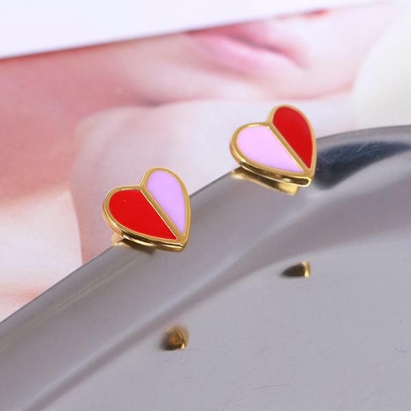 

cute small love peach heart splicing glazed glazed shiny sequin ear nails, Golden;silver