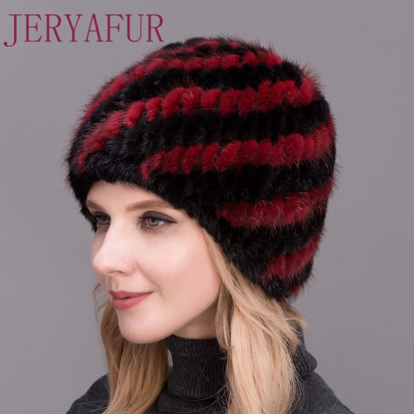 

real hat for women winter knitted 1, Blue;gray