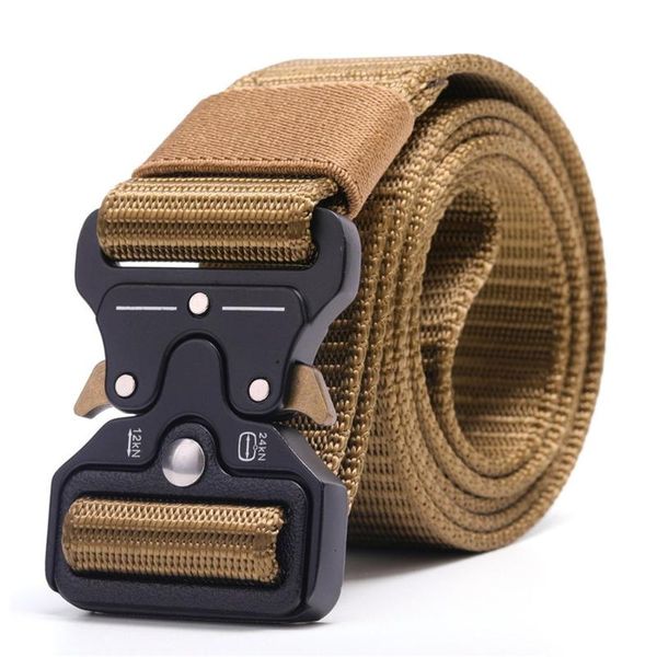 

new nylon belt men army tactical belt swat combat belts knock off emergency survival waist tactical gear dropship, Black;gray