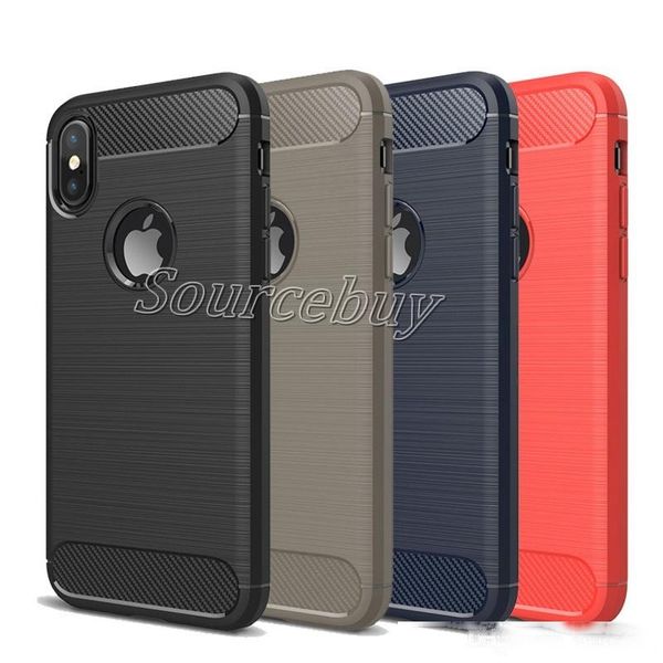 

carbon fiber case for iphone x luxury silicon slim soft anti-slip cases for iphone 7 8 plus cover for samsung note8 protection shell