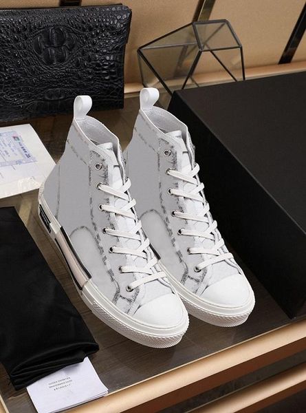 

21fw oblique high low sneakers vintage platform obliques technical leather mens shoes womens fashion trainers size 35-45, Black