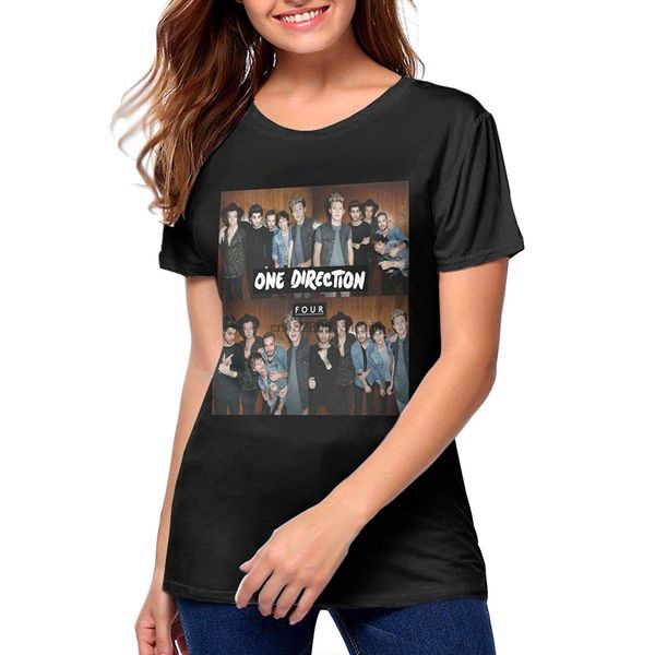 

one direction four womens self-cultivation round neck short sleeve t-shirt