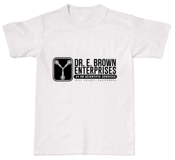 

dr brown enterprises back marty emmett future mens womens cotton t-shirt t shirt