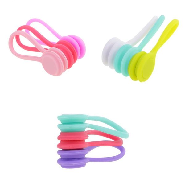 

9x silicone earphone cable tidy winder wire organiser