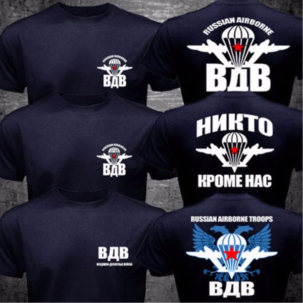 

2020 fashion summer t shirt fashion print men russian airborne troop paratrooper spetsnaz vdv military tee shirt